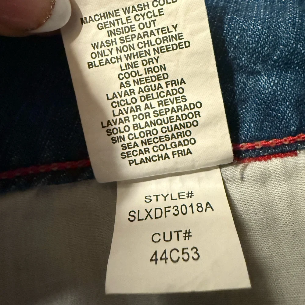 👖 l.e.i. Chelsea Low Rise Denim Mini Skirt - Size 13 - Picture 8 of 8